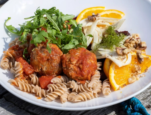 Recept Lamsgehaktballetjes in tomatensausmet Texelse pasta